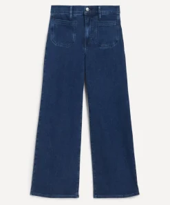 Frame Jeans^Le Slim Palazzo Modernist Pocket Wide Leg Jeans in Loner
