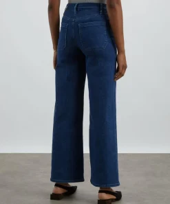 Frame Jeans^Le Slim Palazzo Modernist Pocket Wide Leg Jeans in Loner