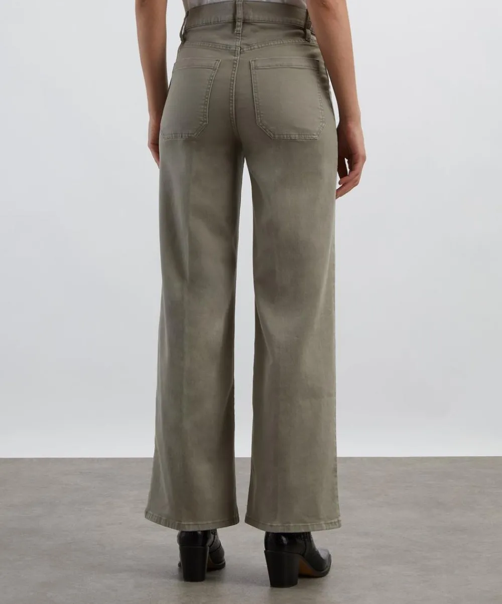 Frame Jeans^Le Slim Palazzo Modernist Pocket Jeans in Thyme
