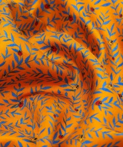 Liberty Pocket Squares^Leafy Ladybirds Printed Silk Pocket Square