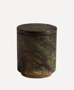 Soho Home Candles & Candle Holders^Leather and Oud Forest Green Marble Candle 250g