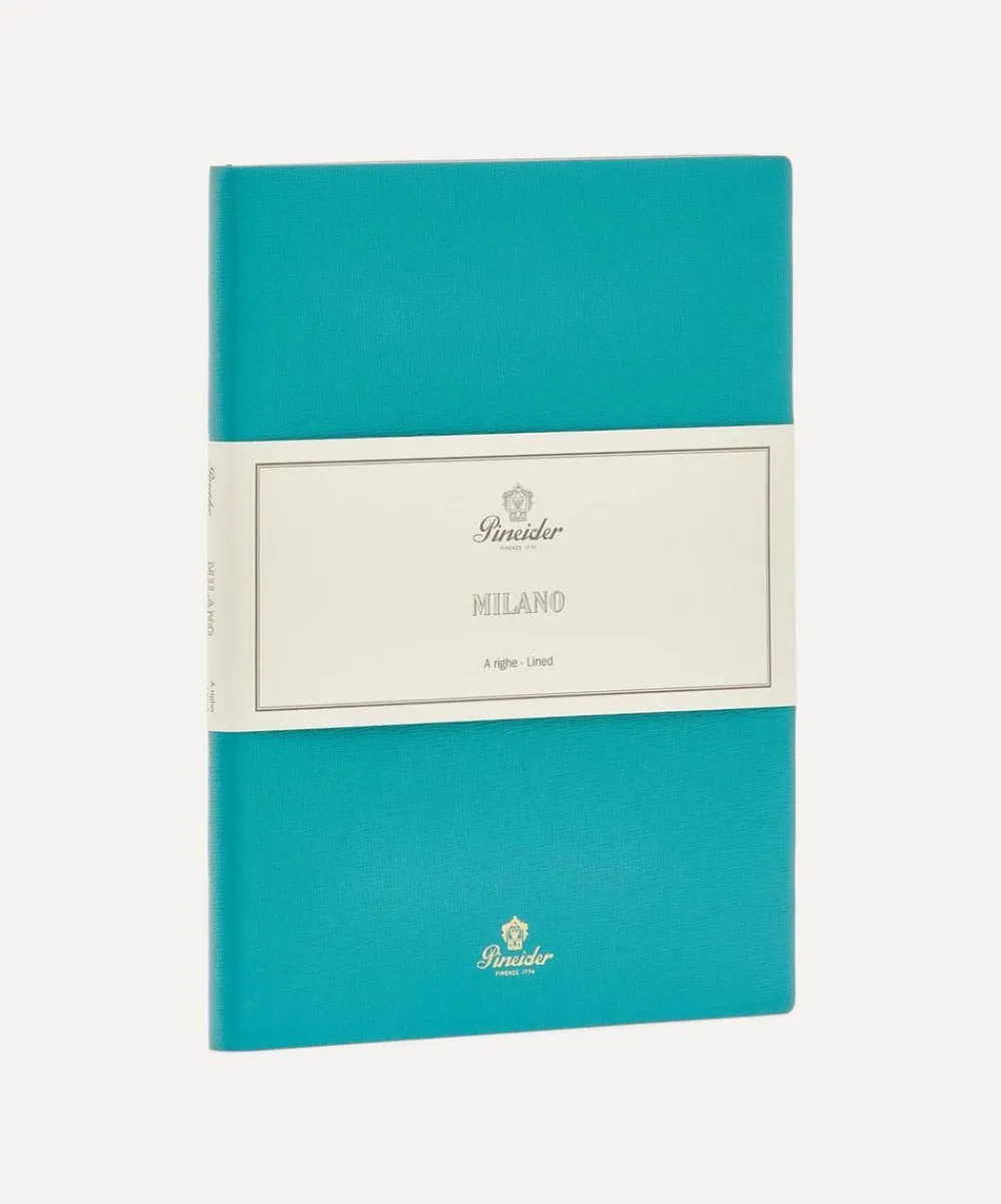 Pineider Stationery And Games^Leather Lined Milano Notebook