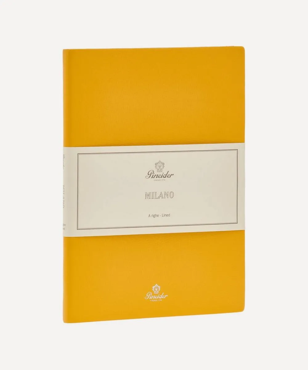 Pineider Stationery And Games^Leather Lined Milano Notebook
