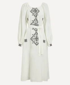 Kori Dresses^Lefkada Ramie Embroidered Dress