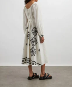 Kori Dresses^Lefkada Ramie Embroidered Dress
