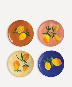 &Klevering Tableware|Kitchen^Lemon Full Colour Plate Set of Four