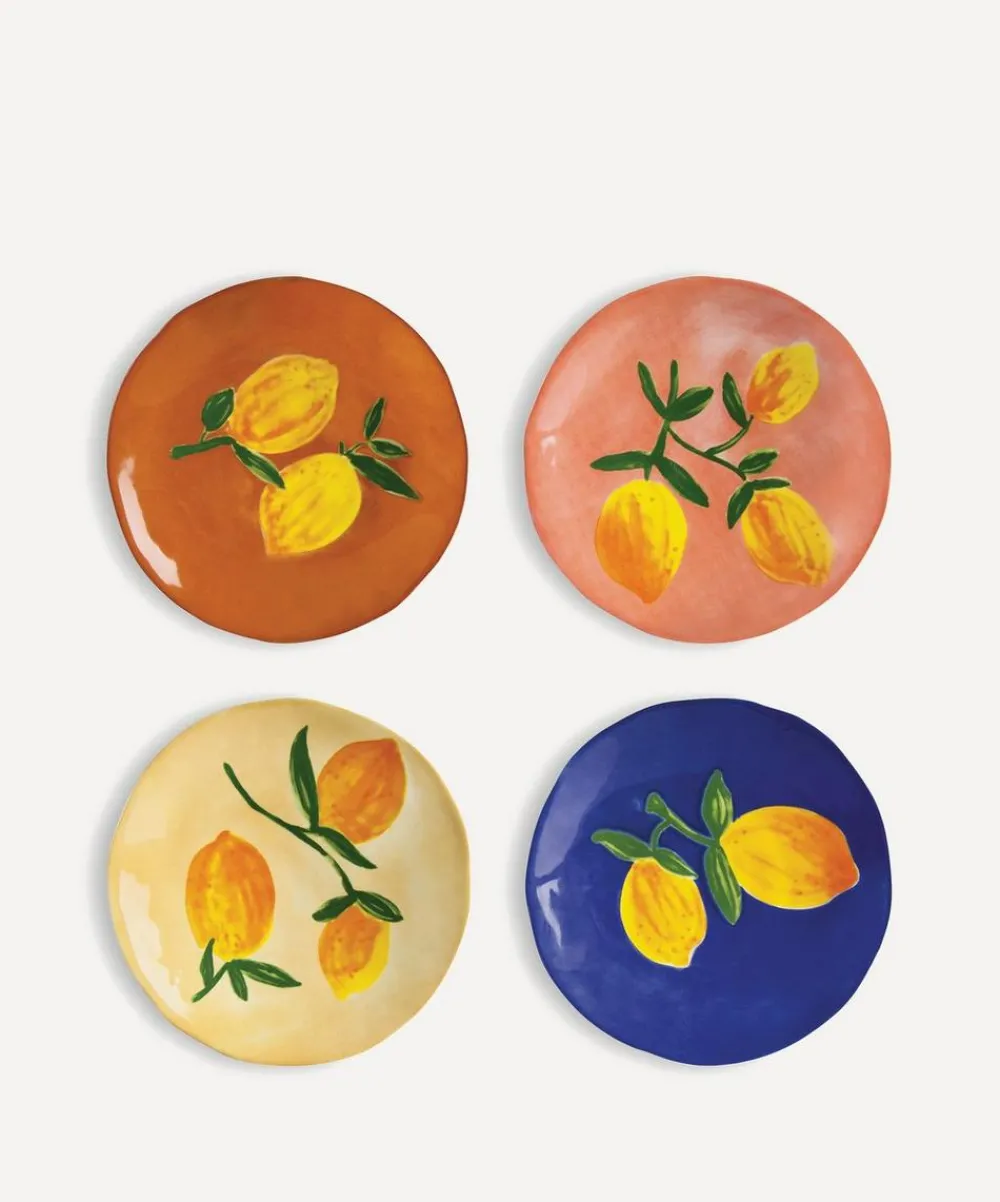 &Klevering Tableware|Kitchen^Lemon Full Colour Plate Set of Four