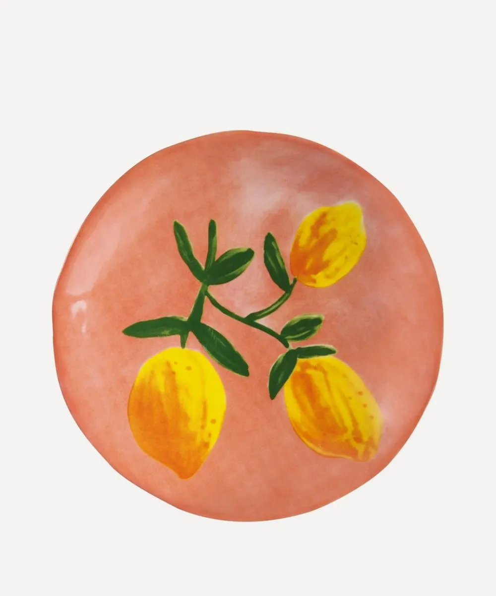 &Klevering Tableware|Kitchen^Lemon Full Colour Plate Set of Four