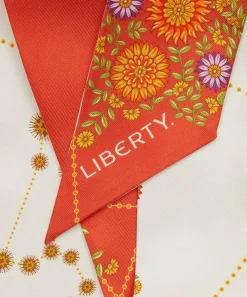 Liberty Scarves^Leo 5X88 Ribbonette Silk Scarf