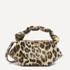 Ganni Bags^Leopard Mini Bou Top Handle Bag