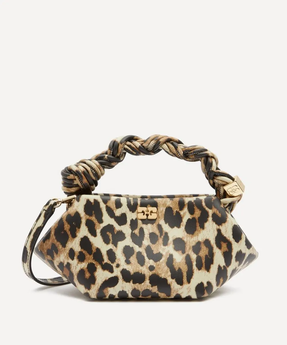 Ganni Bags^Leopard Mini Bou Top Handle Bag