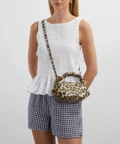 Ganni Bags^Leopard Mini Bou Top Handle Bag