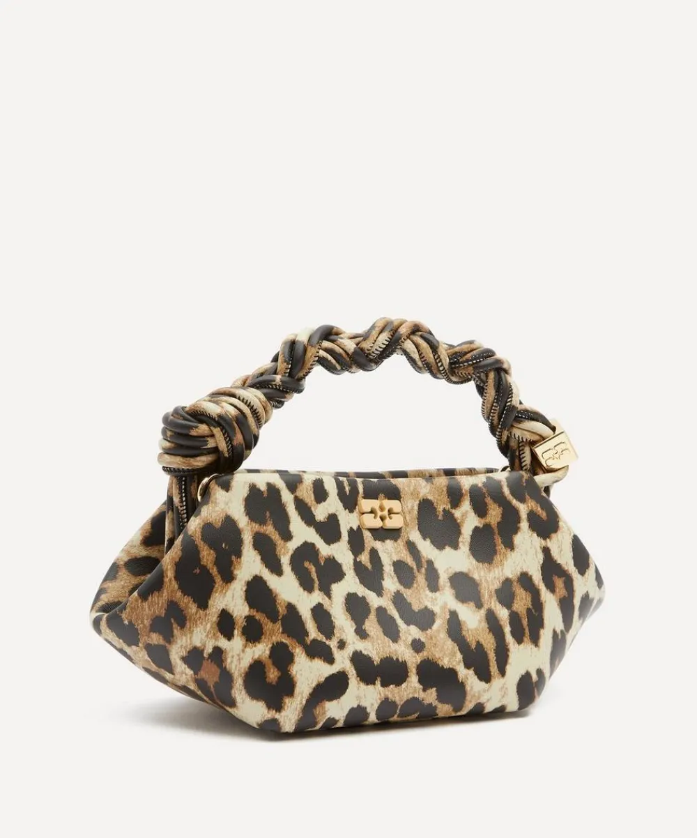 Ganni Bags^Leopard Mini Bou Top Handle Bag