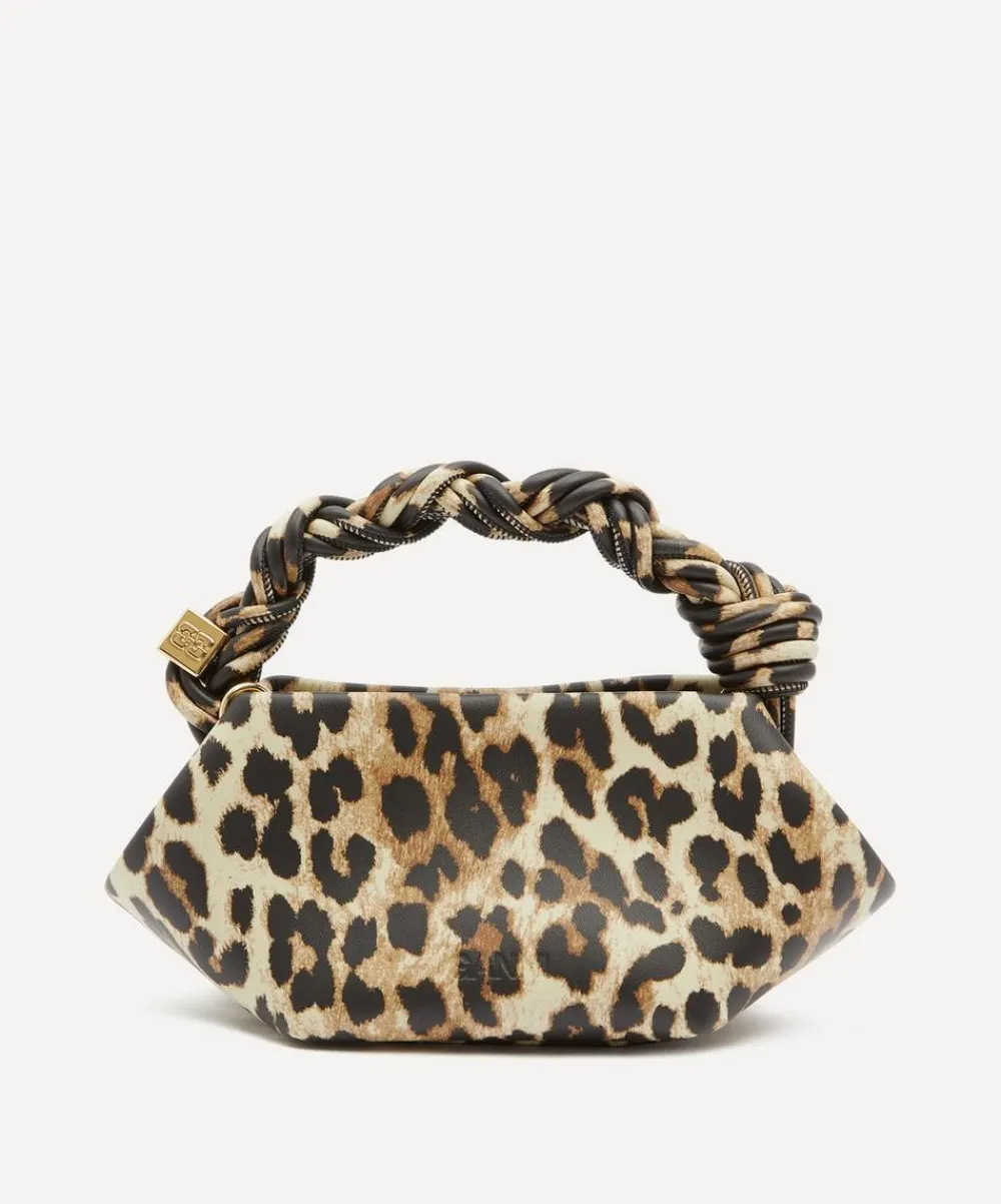 Ganni Bags^Leopard Mini Bou Top Handle Bag