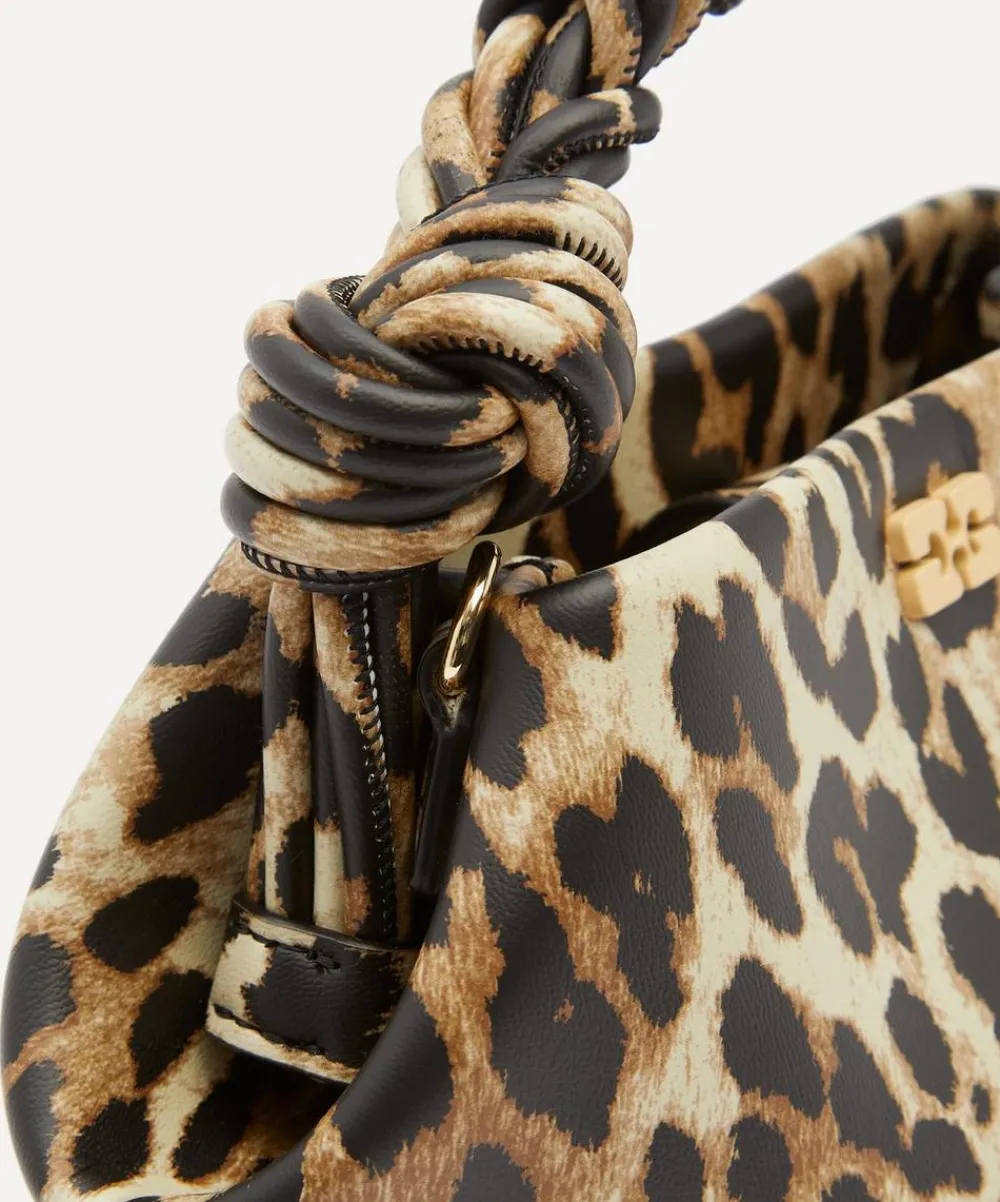 Ganni Bags^Leopard Mini Bou Top Handle Bag