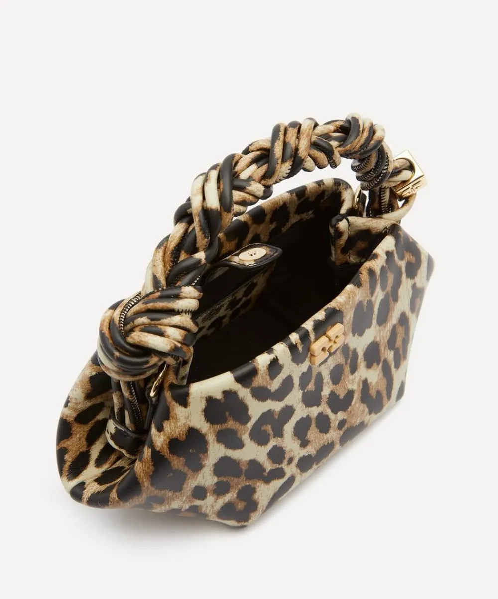 Ganni Bags^Leopard Mini Bou Top Handle Bag