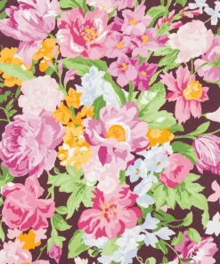 Liberty Fabrics Silk Satin^x Bridgerton Bouquet Carnival Silk Satin
