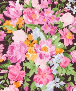 Liberty Fabrics Crepe De Chine^x Bridgerton Bouquet Carnival Crepe de Chine