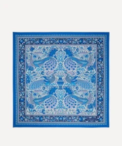 Liberty Scarves^London Peacock Garden 70 x 70 Silk Twill Scarf