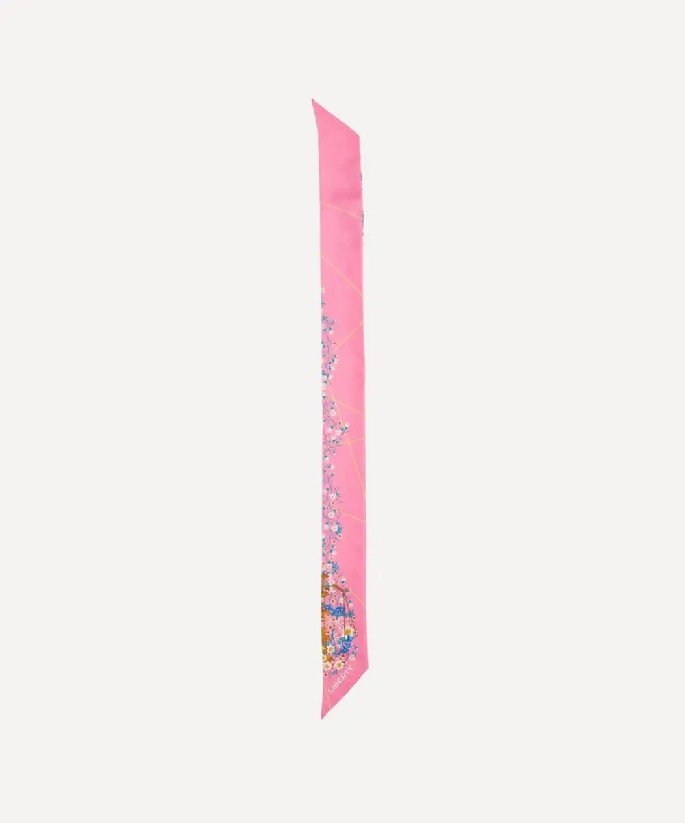 Liberty Scarves^Libra 5X88 Ribbonette Silk Scarf