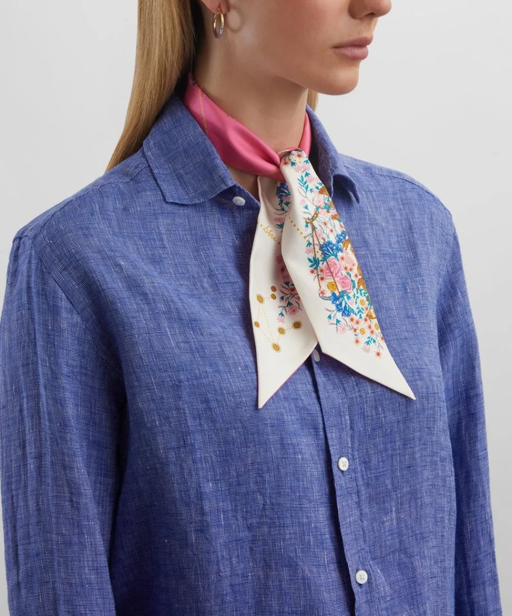 Liberty Scarves^Libra 5X88 Ribbonette Silk Scarf