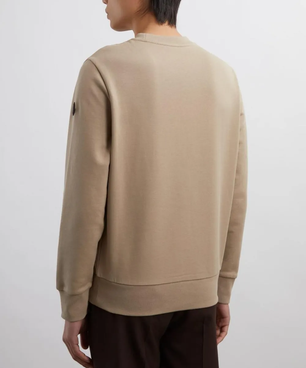 Moncler Knitwear & Sweats^Light Beige Blurred Logo Sweatshirt