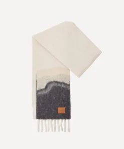 Loewe Scarves^Light Beige Jacquard Marble Alpaca-Blend Scarf