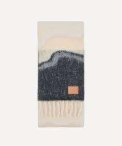 Loewe Scarves^Light Beige Jacquard Marble Alpaca-Blend Scarf