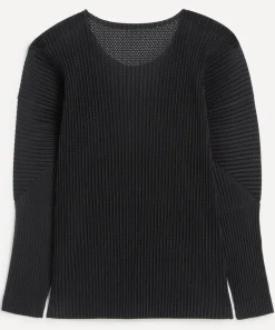 HOMME PLISSÉ ISSEY MIYAKE Knitwear & Sweats^LIGHT MESH Black Top