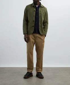 Universal Works Coats & Jackets^Light Olive Twill Bakers Jacket