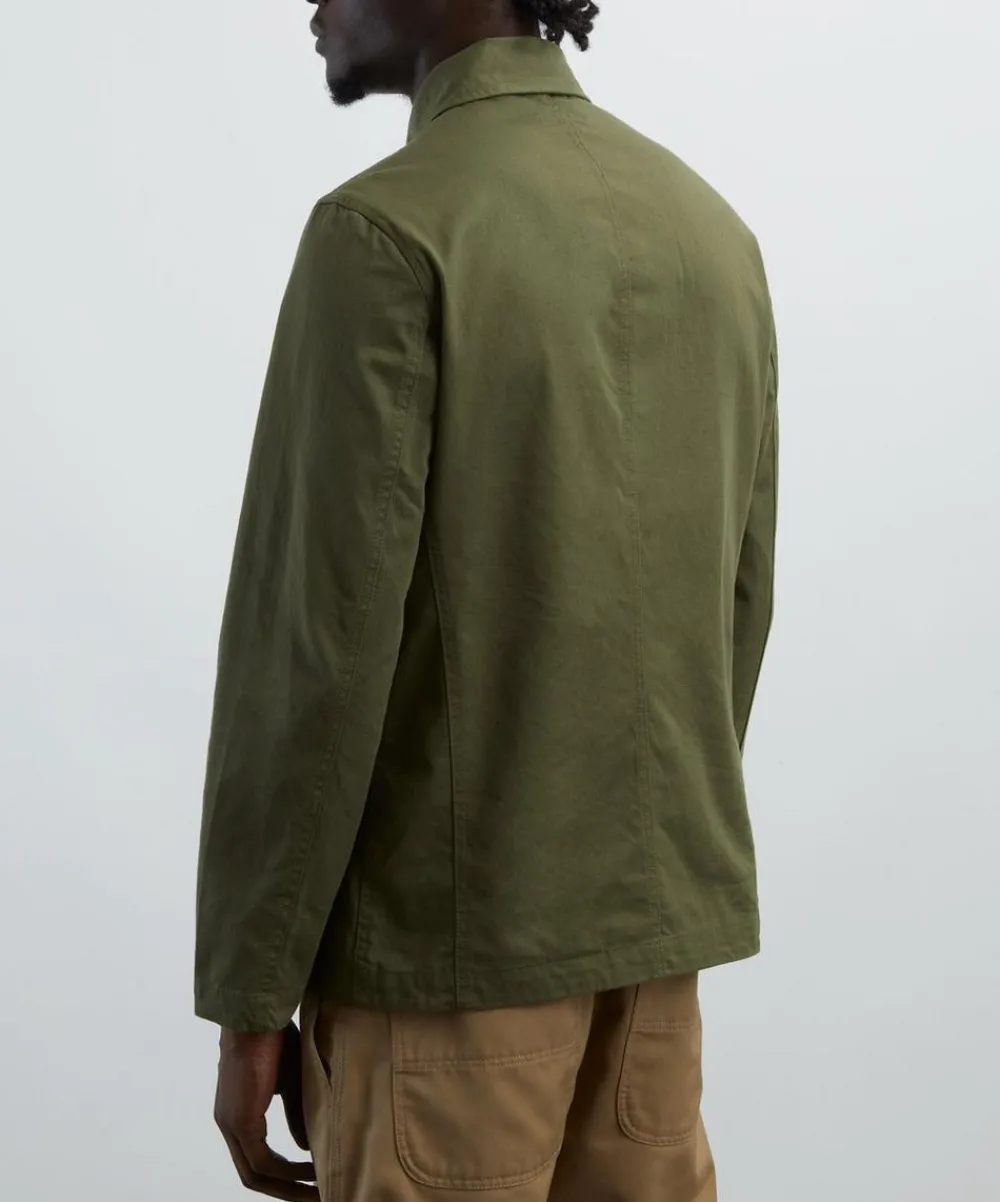 Universal Works Coats & Jackets^Light Olive Twill Bakers Jacket