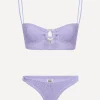Hunza G Swimwear^Lilac Misty Bikini with Pearly Hoops