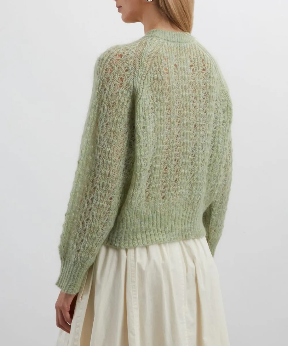 YMC Knitwear^Lime Foxtail Cardigan