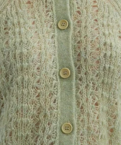 YMC Knitwear^Lime Foxtail Cardigan