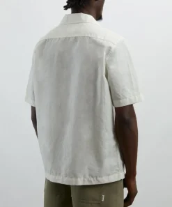 Fred Perry Shirts^Linen Blend Revere Collar Shirt