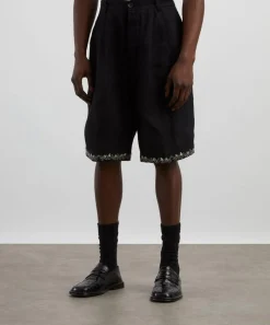 Kartik Research Shorts^Linen Pleated Shorts
