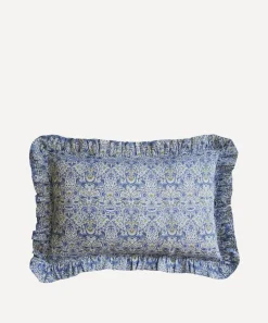 Coco & Wolf Cushions^Lodden China Blue Oblong Ruffle Cushion