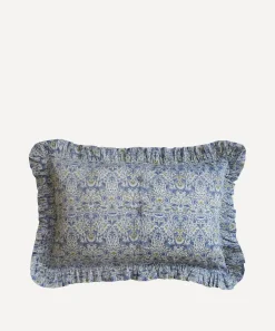 Coco & Wolf Cushions^Lodden China Blue Oblong Ruffle Cushion