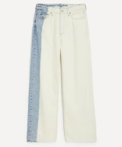 Rag & Bone Jeans^Logan Wide-Leg Jeans in Bleach Stripe