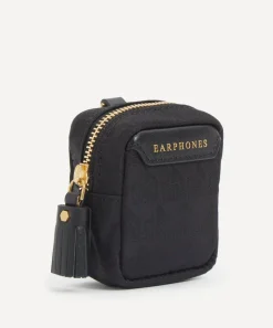 Anya Hindmarch Purses & Pouches^Logo Black Ear Phones Travel Pouch