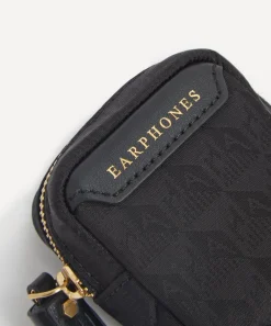 Anya Hindmarch Purses & Pouches^Logo Black Ear Phones Travel Pouch