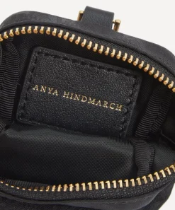 Anya Hindmarch Purses & Pouches^Logo Black Ear Phones Travel Pouch