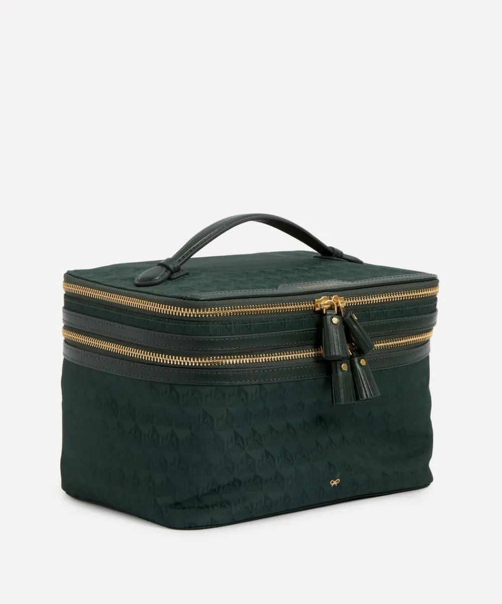 Anya Hindmarch Purses & Pouches^Logo Dark Holly Vanity Kit