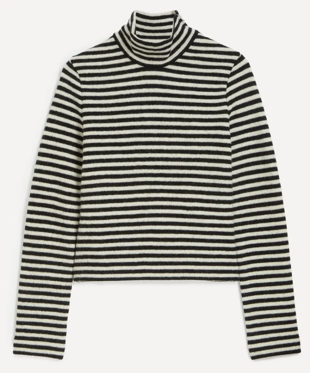 Jil Sander Tops^Logo Striped Turtleneck Jumper