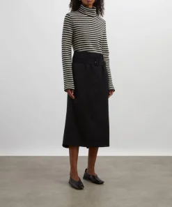 Jil Sander Tops^Logo Striped Turtleneck Jumper