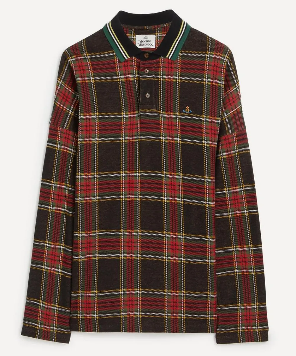 Vivienne Westwood Tops^Long-Sleeve Tartan Polo