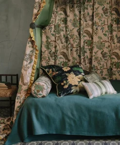 Liberty Interiors Furnishing Fabrics|Furnishing Fabrics^Lotus Garden Downley Velvet in Jade