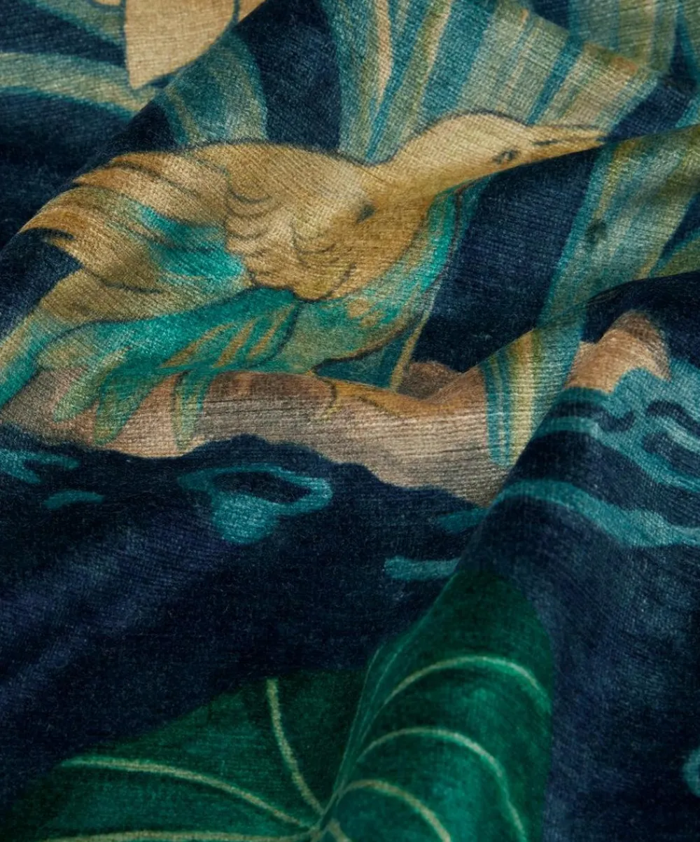 Liberty Interiors Furnishing Fabrics|Furnishing Fabrics^Lotus Garden Downley Velvet in Jade