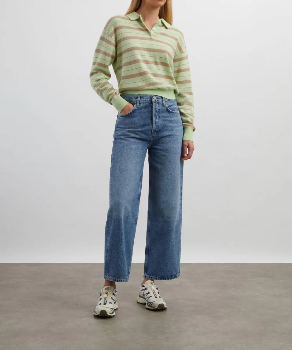 AGOLDE Jeans^Low Curve Fray Jeans in Fray