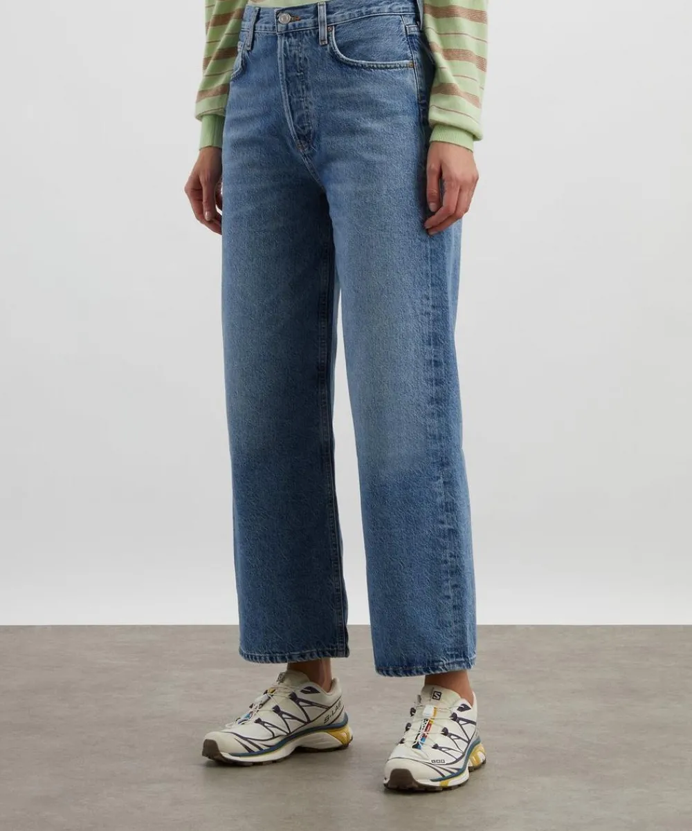 AGOLDE Jeans^Low Curve Fray Jeans in Fray